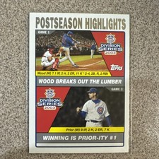 2004 Topps Kerry Wood Mark Prior Postseason Highlights #350 2003 Division Series