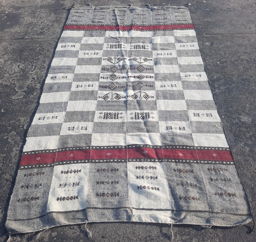 Vintage Handmade Traditional Beautiful Fulani Kilim Floor Rug Carpet 230x128 cm