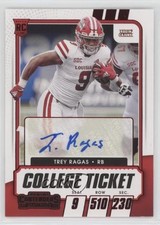 2021 Panini Contenders Draft Picks College Game Ticket Red Trey Ragas Auto 3do