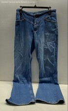 Vintage Frederick's Of Hollywood Blue Flared Denim Size 11 USA MADE
