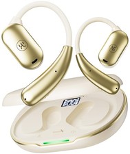 Open-Ear Headphones with Ear Hooks Bluetooth Earphones with Microphone Call, ...