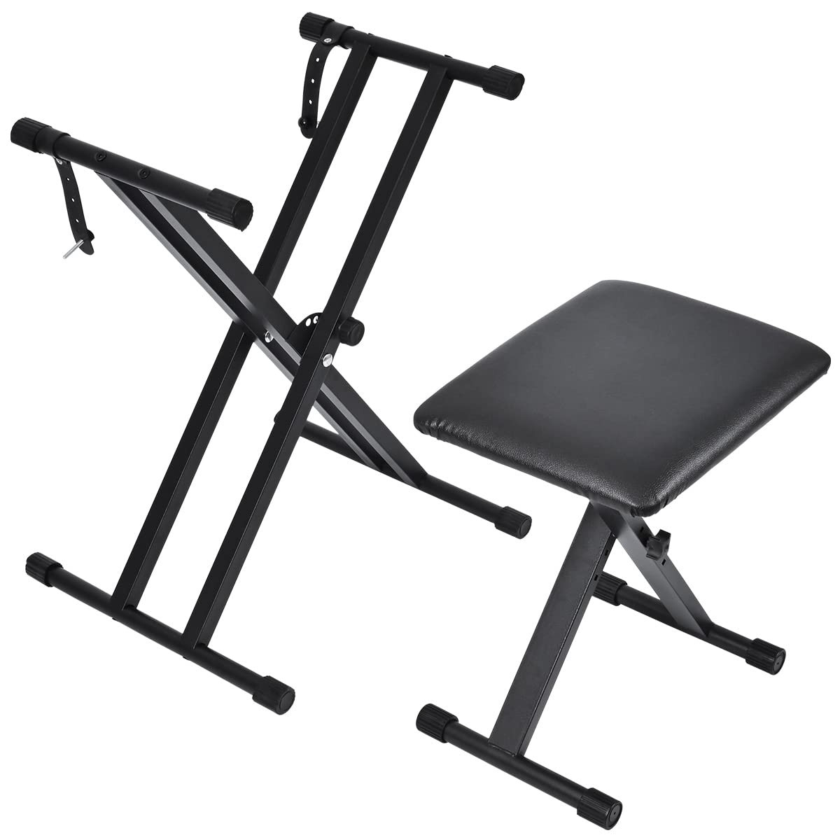 tipatyard Keyboard Stands and Bench Set, 2024 Upgrade Heavy Duty Double-X Key...