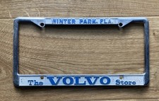 Vintage The Volvo Store Winter Park Florida Metal Dealer License Plate Frame