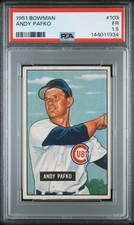 Andy Pafko Cards and Autograph Memorabilia Guide 5