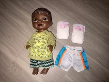 Hasbro Baby Alive Doll 2017 Snacking Luke AA Eats Playdoh and has Extra Clothes