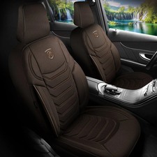 Sitzbez&uuml;ge passend f&uuml;r Mercedes E-Klasse in Braun mit R&uuml;ckentasche