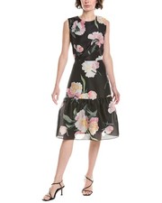 Carolina Herrera Sleeveless Silk Dress Women's Black 8