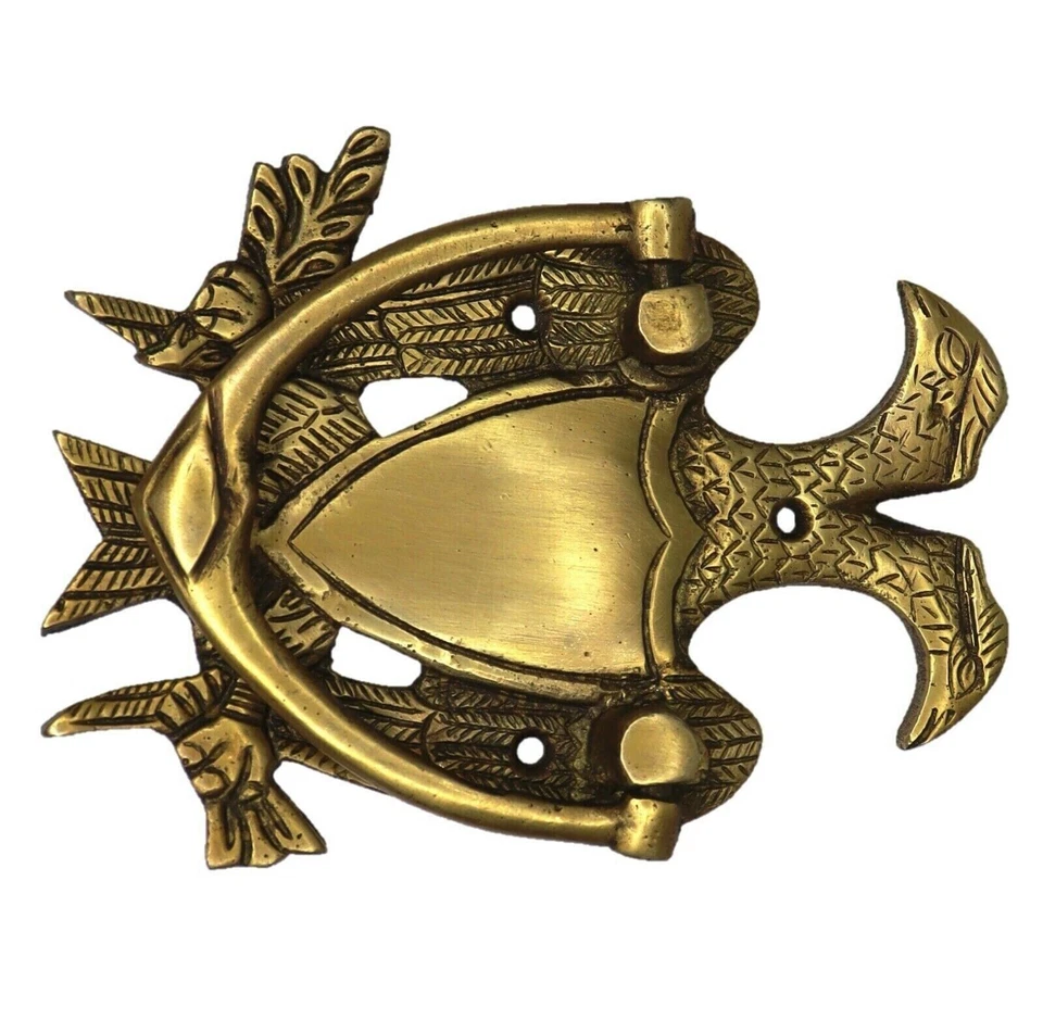 Handmade Brass Eagle Shape Doorbell Antique Style Home Office Decor Door Knocker - Image 4 of 4