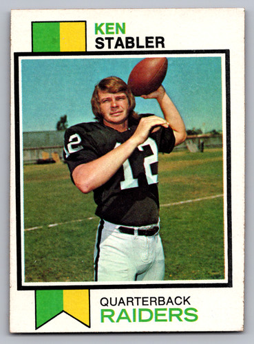 1973 TOPPS #487 KEN 'SNAKE' STABLER OAKLAND RAIDERS ROOKIE