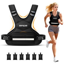 Adjustable Weighted Vest for Men and Women, 4-10lbs with 6 Ironsand Weights a...