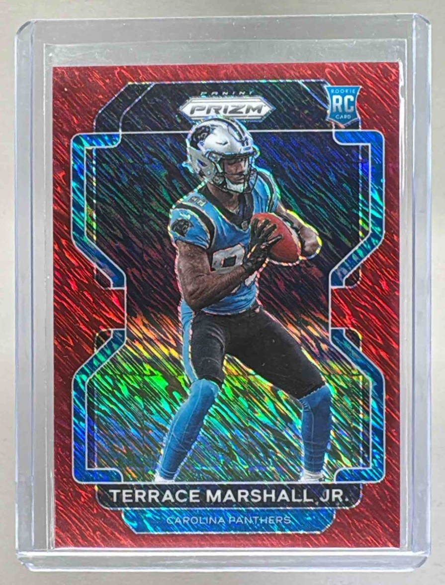 Terrace Marshall Jr. Panini Prizm #348 Red Shimmer