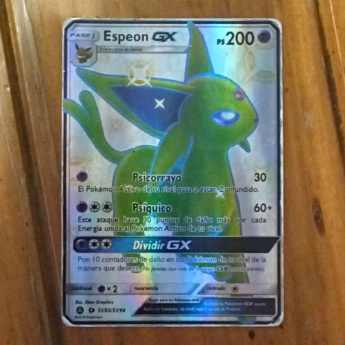 2019 Pokemon Hidden Fates Shiny Vault Espeon GX Holo Ultra Rare Spanish #SV60