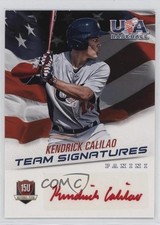 2015 Panini USA Baseball Signatures Red Ink 4/25 Kendrick Calilao #5 Auto 0a7