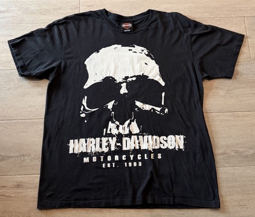 Harley Davidson Orlando, Florida Graphic T-shirt - Adult Size Large Skull 