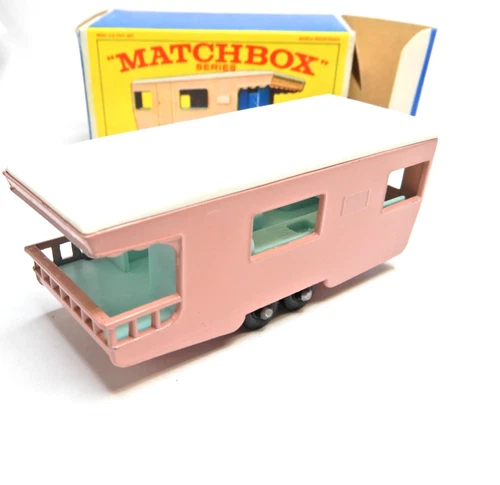 Vintage 1965 MATCHBOX LESNEY No. 23 Trailer Caravan MIB Pink