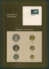 Vanuatu: Coin Sets of All Nations 1 - 50 Vatu 1983-1990