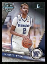 2023-24 Bowman University Chrome #53 Javonte Taylor Memphis Tigers