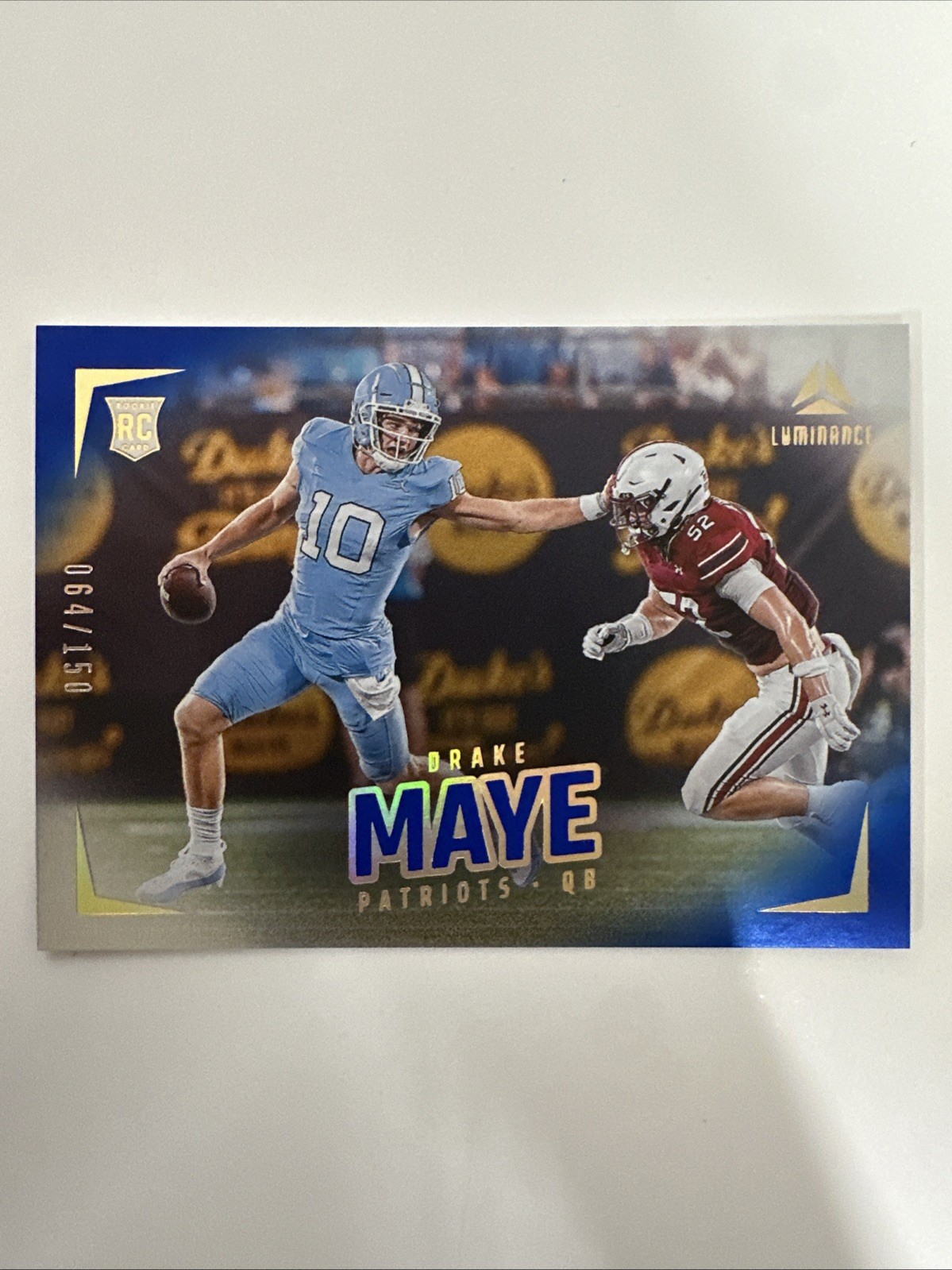 2024 Panini Luminance Drake Maye #177 Blue Jersey Match Parallel /150 UNC -TCCCX