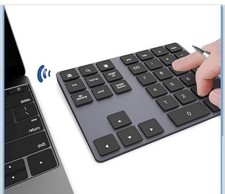 Bluetooth Number Pad for Laptop Wireless Rechargeable Numeric Keypad 34 Keys ...