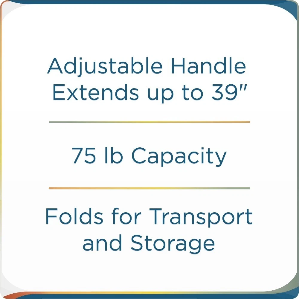 Metal Folding Luggage Cart 39x13 15 Platform 3lbs Empty 75lb Capacity Black - thumbnail 4