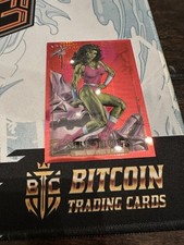 2024 Skybox Marvel Masterpieces '92 Platinum She-Hulk Red Prism /492 #82