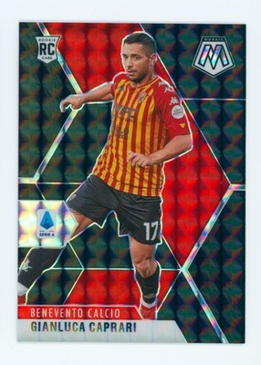2020-21 Gianluca Caprari Panini Mosaic Black Benevento Calcio Rookie Card 1/1