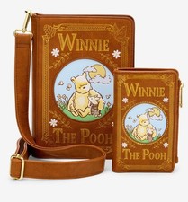 NUEVO CON ETIQUETAS Loungefly Disney Winnie the Pooh Piglet LIBRO Figura Bandolera y JUEGO DE BILLETERA!