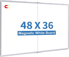 Magnetic Whiteboard Dry Erase, 48 X 36 Inch Large White Board for Wall, Foldable