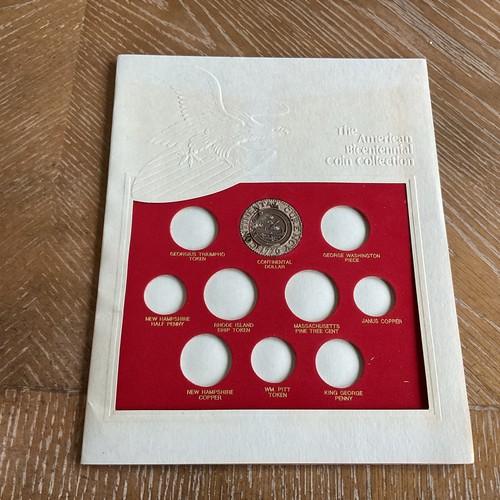 The American Bicentennial Coin Collection Holder Roerig Pfizer 1976 W/Coin