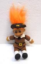 Vintage Russ Troll Pilgrim Doll Plush Thanksgiving 8"