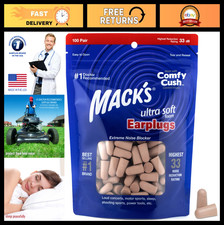 Ultra Soft Foam Earplugs 100 Pairs - 33dB Noise Reduction, Comfortable for Sleep