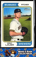 Eric Lauer 2023 Topps Heritage #301 Milwaukee Brewers Baseball
