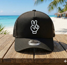 HI Logo Embroidered Trucker Hat Mesh Snapback...