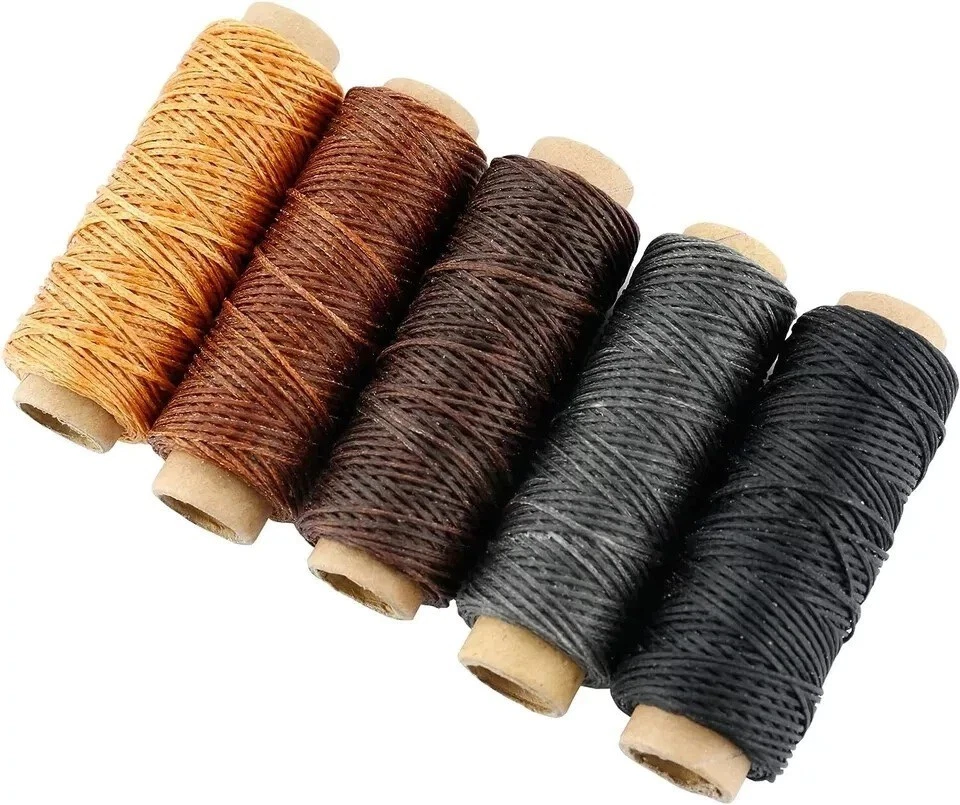 264 Yards 150D Leather Sewing Waxed Thread Cord for Leather Craft DIY 1Mm Diamet - Image 2 of 4