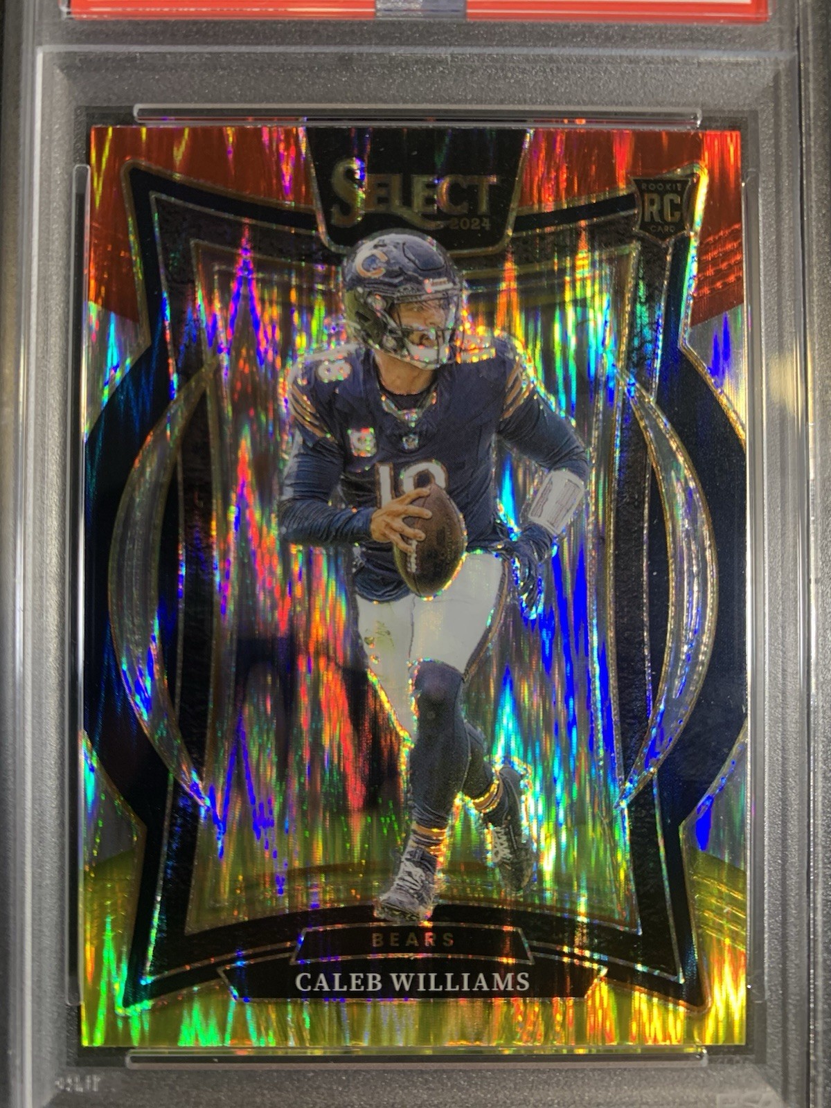 2024 Select Concourse Caleb Williams #25 Red & Yellow Shock (RC) PSA 10 GEM view 2
