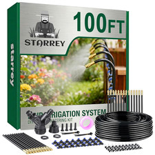 Drip Irrigation System, 2026-Upgrade 100Ft 1/4" Garden Watering System with 24 P