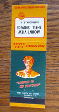 MOUNT VIEW SHELL GAS STATION MATCHBOOK COVER: CRANBROOK, BC 1950s MATCHCOVER A20