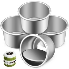 Round Cake Pans Mini Cheesecake Moulds Baking Molds with Removable Bottom New