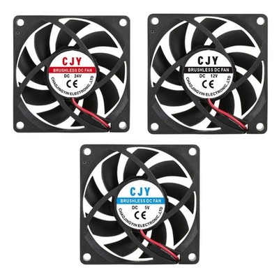 Quiet 7015 PC Cooling Fan High Speed Airflow Quiet Efficient Cooling 5/12/24V