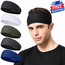 Sports Headband for Men Women Elastic Sweatband for Gym and Running