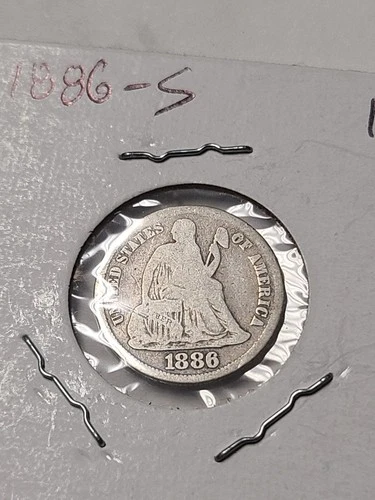 1886-S Seated Liberty Dime Authentic