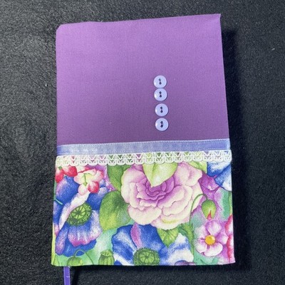 Einzigartige handgefertigte Stoff Notizbuch Hülle A5 ''Floribunda'' (Notizbuch enthalten)