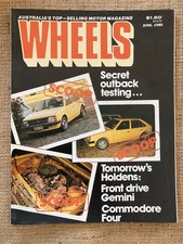 Australian Magazine Vintage - WHEELS JUNE 1980 ADVERTS HOLDEN FORD