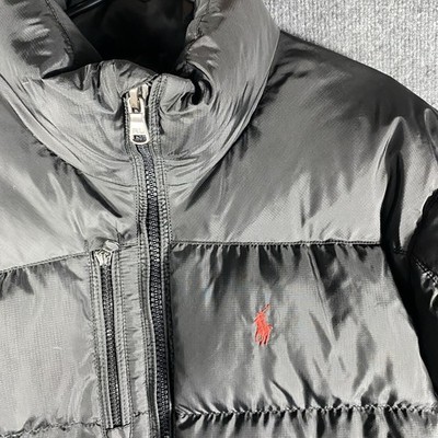 Vintage Polo Ralph Lauren RL/250 Black Down Puffer Jacket L Men's