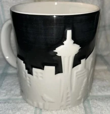 Starbucks Seattle 3D Relief Skyline Collector Series Coffee Mug Space Needle ‘12
