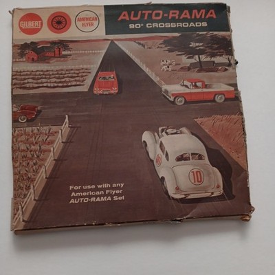 GILBERT AMERICAN FLYER AUTO-RAMA 1/32 SLOT CAR 90 DEGREE BLK CROSSROADS # 19237