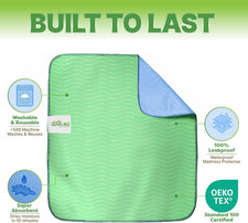 Bed Pads Washable Waterproof 34"X36"- 4 Pack Incontinence Bed Pads Washable Pee