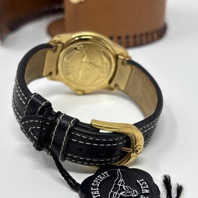 Michel Jordi Spirit Of The West Western Heavy Gold Plated Womens Swiss Watch Rare Michel Jordi Spirit of the West Ladies Watch Gold & SS  main image 4