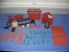 Vintage Lot of Marx Fort Apache Playset Parts & Indian Cavalry Pioneer Figures