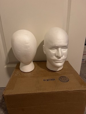 Foam Head Mannequin (One Male and One Female) Head Model